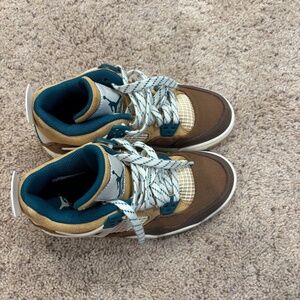 Nike Kids Brown Teal Gold High-Top Sneakers